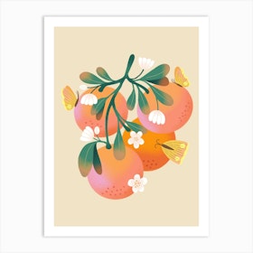 Pink Grapefruit Art Print
