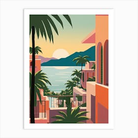 Puerto Vallarta, Mexico, Bold Outlines 2 Art Print