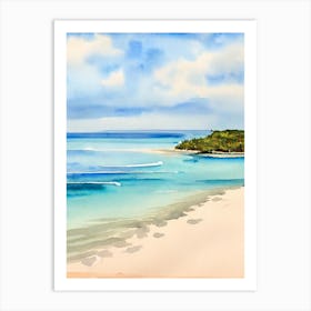 Shoal Bay 2, Anguilla Watercolour Art Print