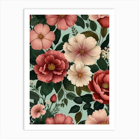 Floral Wallpaper 2 Art Print