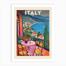 Lake Como Italy 5 Fauvist Painting  Travel Poster Art Print