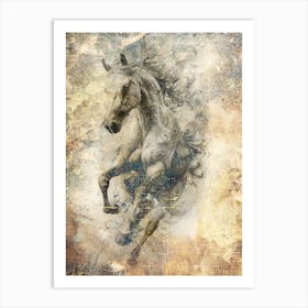 Poster Horse Wild Animal Illustration Art 02 Art Print