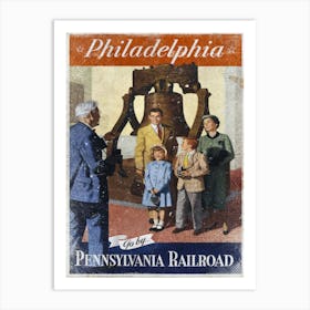 Vintage Travel Poster ― Philadelphia Pennsylvania Railroad Art Print