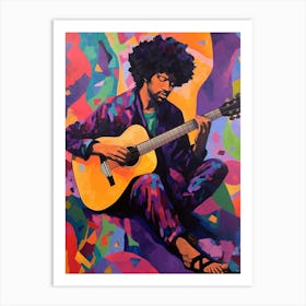 Jimi Hendrix Vintage Psycedellic 11 Art Print