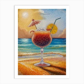 Cocktail On The Beach Art Print