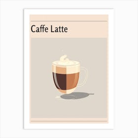 Caffe Latte 2 Midcentury Modern Poster Art Print