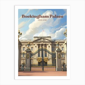 Buckingham Palace England Royal Modern Travel Art Art Print