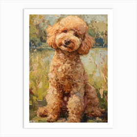 Poodle Acrylic Painting 2 Art Print