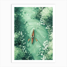 Stunning Rowboat on the River 3 Art Print