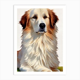 Great Pyrenees 2 Watercolour Dog Art Print