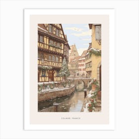 Vintage Winter Poster Colmar France 3 Art Print