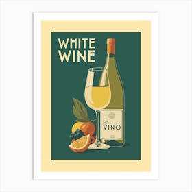 White Wine Art Print