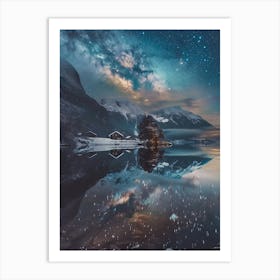 Milky Reflected In Water 1 Art Print