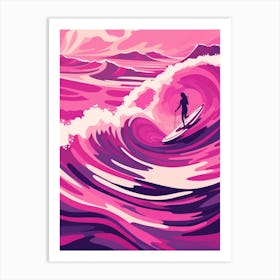 Waves Abstract Geometric Illustration 3 Art Print