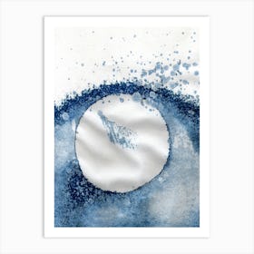 Watercolor Abstraction A Bubble In The Ocean Art Print