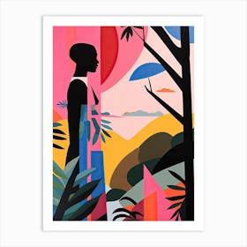 Seychelles, Bold Outlines 1 Art Print