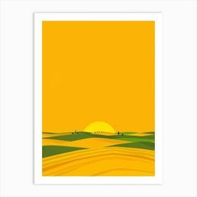 Sunset In The Field 5 Art Print