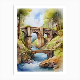 Bridge Over The River Art Print