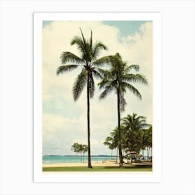 Noosa Main Beach Australia Vintage Art Print