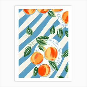 Apricots Fruit Summer Illustration 7 Art Print