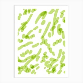 Green Dots Art Print Art Print