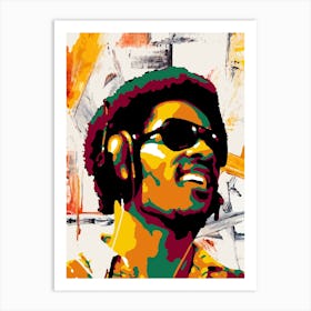 Stevie Wonder Colorful Art Print