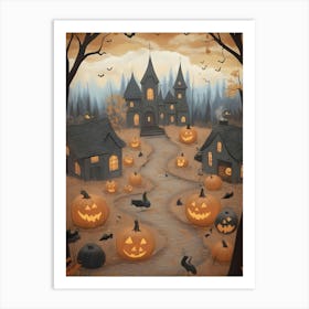 Halloween Pumpkins 15 Art Print