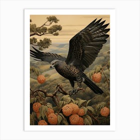 Dark And Moody Botanical Harrier 3 Art Print