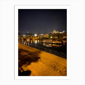 Prague At Night Photo 1 Art Print