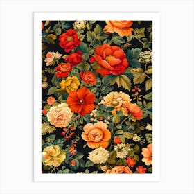 Floral Wallpaper 2 Art Print