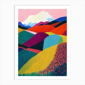 Fiordland National Park 1 New Zealand Abstract Colourful Art Print