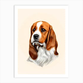 Petit Basset Griffon Vendeen Illustration Dog Art Print
