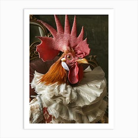 Rooster Portrait Art Print