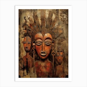 African Masks 2 Art Print