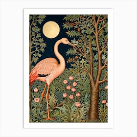 William Morris Flamingo Art Print