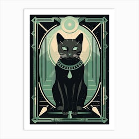 The Temperance, Black Cat Tarot Card 1 Art Print