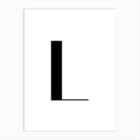 Letter L.Classy expressive letter. Art Print