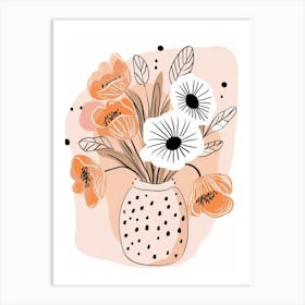 Floral Bouquet In A Vase Art Print