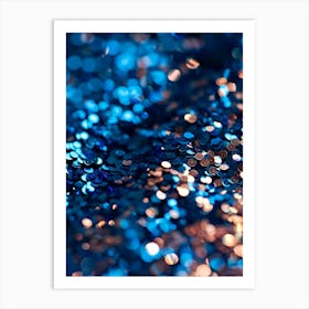 Blue Sparkles 1 Art Print