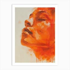 Orange Face 1 Art Print