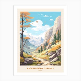 Annapurna Circuit Nepal 2 Hike Poster Art Print