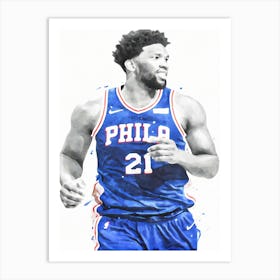 Joel Embiid Philadelphia Sixers Art Print