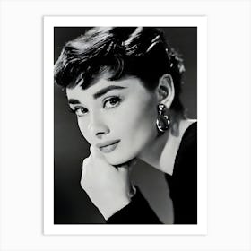 Portrait Of Audrey Hepburn Art Print