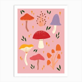 Mushrooms Art Print