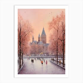 Dreamy Ice Skating Scene 4 Art Print