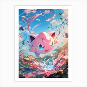 Jigglypuff Pokemon Anime Manga Japan Poster 1 Art Print