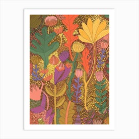 Autumn Symphony A vibrant, detailed pattern of autumn foliage in warm hues, celebrating nature's beauty.
Perfect for a living room or creative workspace to add warmth and artistic flair. Art Print