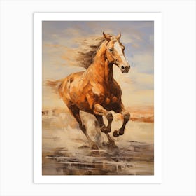 A Horse Painting In The Style Of Palette Knife Painting 3 Art Print