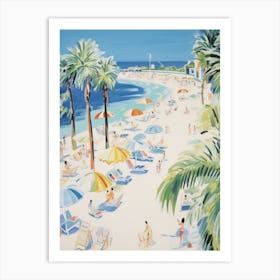 Lido De Jesolo   Italy Beach Club Lido Watercolour 4 Art Print