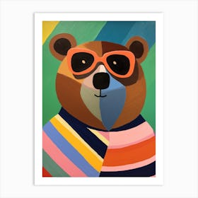 Little Bear 3 Wearing Sunglasses Art Print